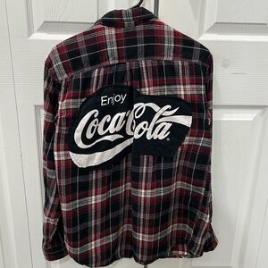 Coca-Cola Custom Handmade Flannel Shirt